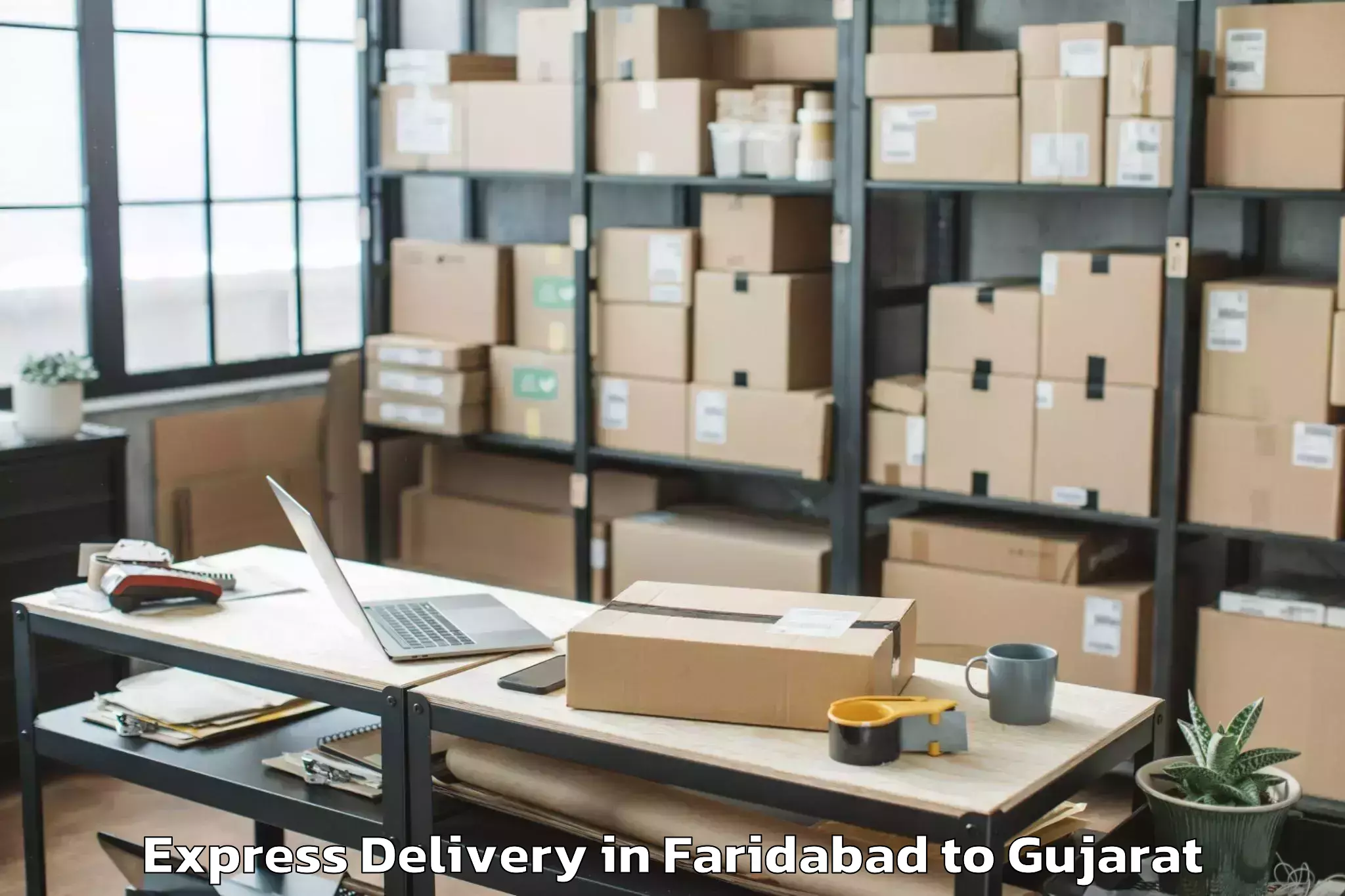 Get Faridabad to Madhavkampa Express Delivery